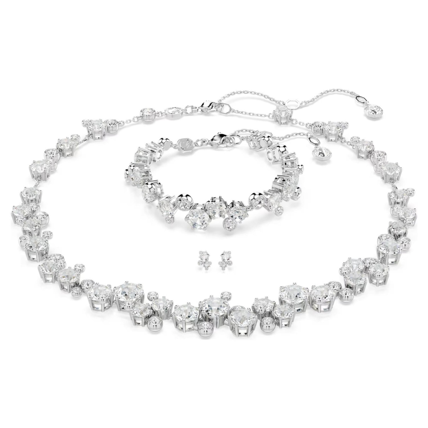 Swarovski smykkesett Constella set Mixed cuts, White, Rhodium plated - 5738285