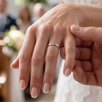 Giftering i platina 950, 3 mm. RUBIN modell 803  - 1130