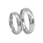 Giftering i platina 950, 5 mm. RUBIN modell 803 - 1150