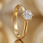 Forlovelsesring  diamantring  Diona 0,50 ct TW-Si i 14kt gult  gull - 18001050gg