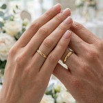 Gifteringer i gult gull 14kt,3 mm. RUBIN modell 803 -1430