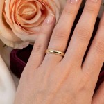 Gifteringer i gult gull 14kt, 3.5 mm. RUBIN modell 803 - 1435