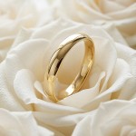 Gifteringer i gult gull 14kt, 3.5 mm. RUBIN modell 803 - 1435