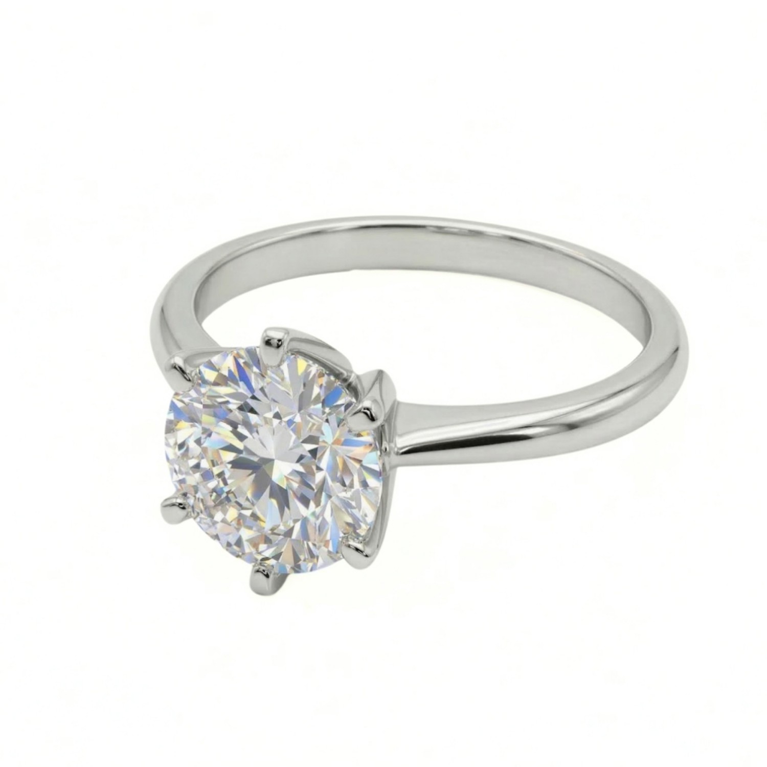 Forlovelsesring i hvitt gull med lab grown diamant 3,00ct  River (F) VS1 - LG621426846