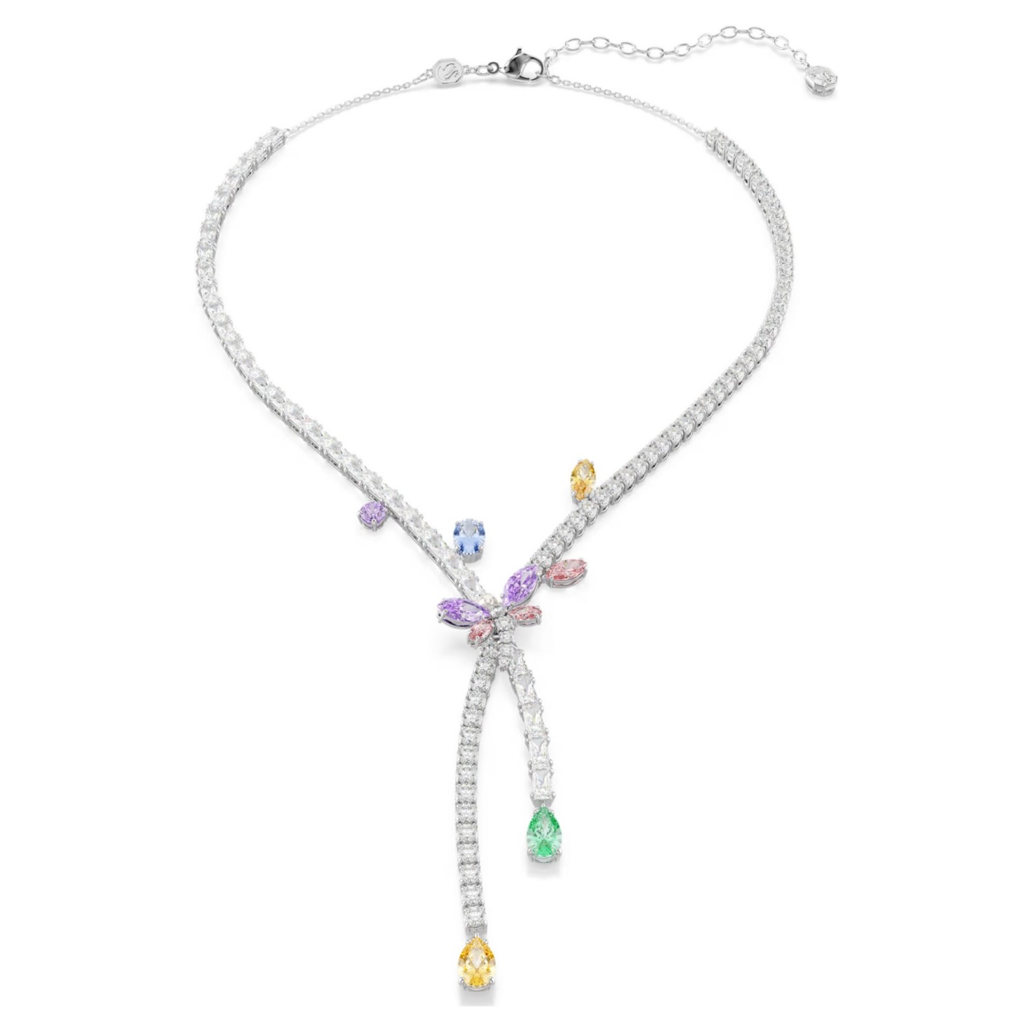 Swarovski collier Ariana Grande x Swarovski necklace Mixed cuts, Dragonfly, Multicolored, Rhodium plated - 5737424