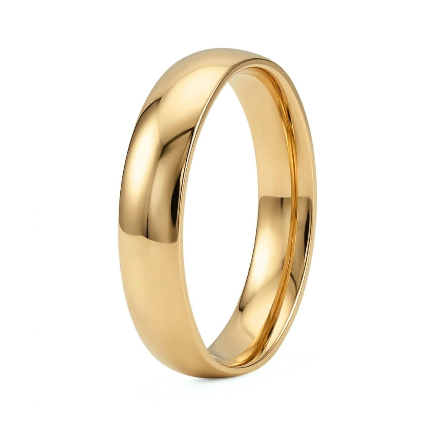 Giftering i gult gull 14kt, 4 mm. RUBIN modell 803 – 1440