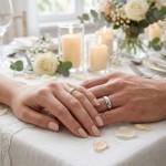 Giftering i platina 950, 6 mm. RUBIN modell 803