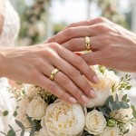 Giftering i gult gull 14kt, 6 mm. RUBIN modell 803 –1460