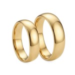 Giftering i gult gull 14kt, 6 mm. RUBIN modell 803 –1460