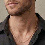 Anker herre kjede i forgylt sølv, 45 cm - 21-FD100