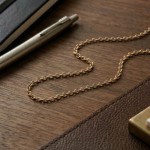 Anker herre kjede i forgylt sølv, 45 cm - 21-FD100