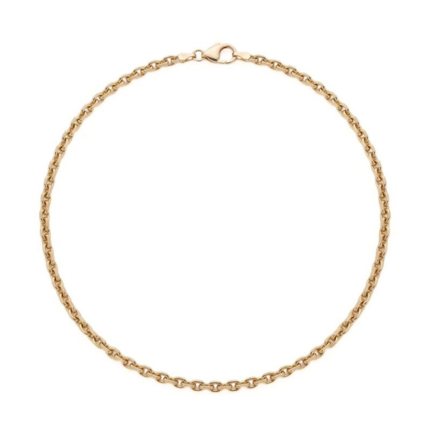 Anker herre kjede i forgylt sølv, 45 cm - 21-FD080-45