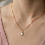 Smykke i forgylt sølv Hvit blåklokke. LIV - 860203