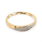 Gullring gult gull 14 kt med zirkonia - coc120124