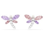 Swarovski øredobber Ariana Grande x Swarovski stud earrings Mixed cuts, Dragonfly, Multicolored, Rhodium plated - 5737371