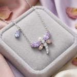 Swarovski smykke Ariana Grande x Swarovski pendant Mixed cuts, Dragonfly, Multicolored, Rhodium plated - 5737383