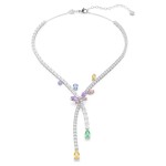 Swarovski collier Ariana Grande x Swarovski necklace Mixed cuts, Dragonfly, Multicolored, Rhodium plated - 5737424