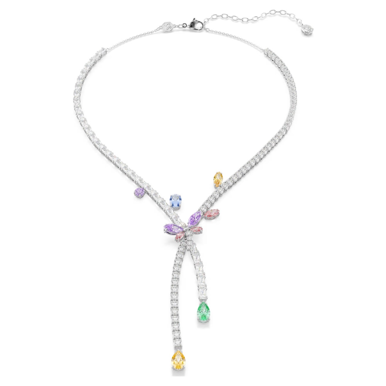 Swarovski collier Ariana Grande x Swarovski necklace Mixed cuts, Dragonfly, Multicolored, Rhodium plated - 5737424