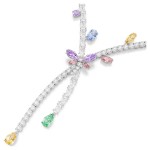 Swarovski collier Ariana Grande x Swarovski necklace Mixed cuts, Dragonfly, Multicolored, Rhodium plated - 5737424