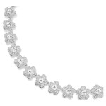 Swarovski collier Ariana Grande x Swarovski necklace Round cut, Flower, White, Rhodium plated - 5749179