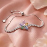 Swarovski armbånd Ariana Grande x Swarovski bracelet Mixed cuts, Flower, Multicolored, Rhodium plated - 5749187