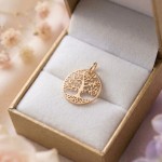 Anheng Livets tre i sølv forgylt - 14-646221