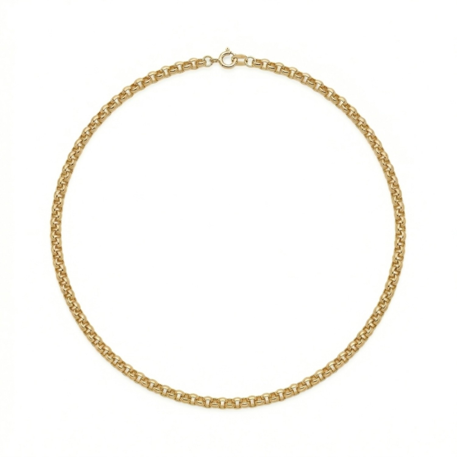 Herre kjede i forgylt sølv 45 cm - 21-FD80-45