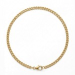 Panser herre kjede i forgylt sølv, 45 cm - 21-G100-45