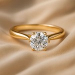 Forlovelsesring med Lab Grown diamant i 0.70 ct og River VS - LG0701807gg