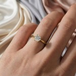 Forlovelsesring med Lab Grown diamant i 0.70 ct og River VS - LG0701807gg