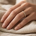 Diamantring Flerstens  0,60 ct TW-Si i 14kt gull - 2978129