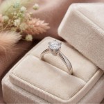 Forlovelsesring Margrete med Lab Grown diamant i 0,40 ct og River (D) -VS1 - LAB1611640RVHV