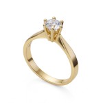 Forlovelsesring Margrete med Oval Lab Grown diamant i 0,40 ct og River (D) -VS1 - LAB1611640RVGU