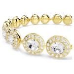 Swarovski smykkesett Una Angelic set Set (3), Round cut, White, Gold-tone plated - 5750619