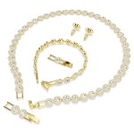 Swarovski smykkesett Una Angelic set Set (3), Round cut, White, Gold-tone plated - 5750619