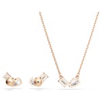 Swarovski smykkesett Mesmera set Pear cut, Octagon cut, White, Rose gold-tone plated - 5734246