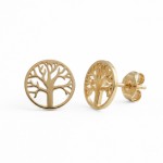 Øredobber Livets tre 585 i gult gull 14 kt, 8.4 mm - 47319
