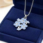 Smykke i rhodinert sølv Blå forglem-meg-ei. LIV - 860602-2