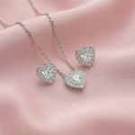 Swarovski smykkesett Ariana Grande x Swarovski set Mixed cuts, Heart, White, Rhodium plated - 5720849