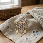 Sølje med spirlauv, kvit/forgylt. Graffer - 873504