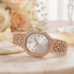 Swarovski klokke Dextera octagon watch Swiss Made, Metal bracelet, Gold tone, Rose gold-tone finish - 5715517