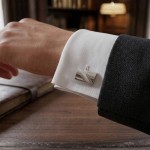 Mansjettknapper i sølv. Rhodinert - 63881