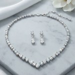 Swarovski smykkesett Tennis Deluxe V Mixed, hvitt - 5575495