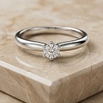 Diamantring forlovelsesring 0,30 ct i 14kt gull.  Violetta - 18003030