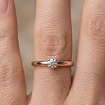 Diamantring forlovelsesring  0,20 ct i 14kt gull. Elissa - 18004020