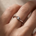 Diamantring forlovelsesring  0,20 ct i 14kt gull. Afrodite -18015020