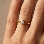Diamantring forlovelsesring  0,25 ct i 14kt gull. Afrodite - 18015025
