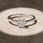 Diamantring forlovelsesring  0,70 ct i 14kt gull. Aida -18016070
