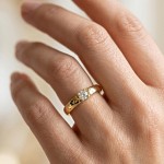 Iselin alliansering 585/14 karat gult gull med 1x0.15 ct TW-Si - 85010150