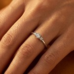 Diamantring - forlovelsesring i hvitt gull med  0,22ct W-Si - Bur538279hv
